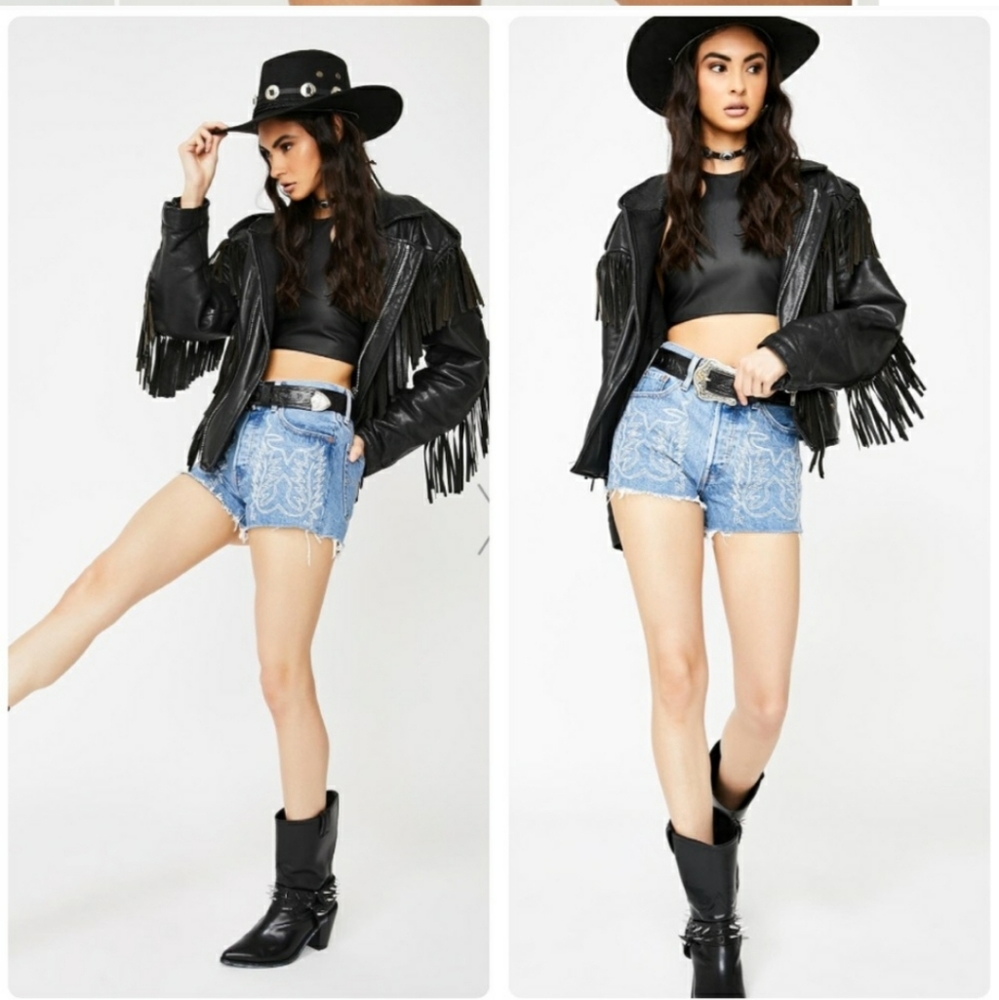 Levi's 501 High Rise Denim Shorts - Picture 6 of 9